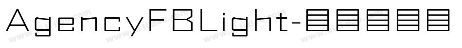 AgencyFBLight字体转换