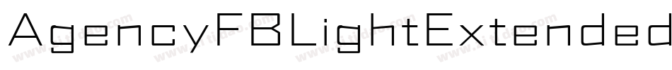 AgencyFBLightExtended字体转换
