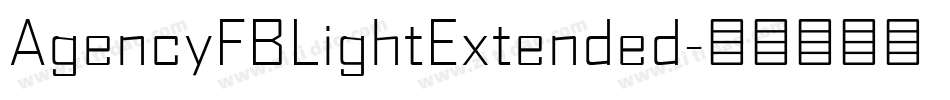 AgencyFBLightExtended字体转换