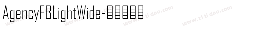 AgencyFBLightWide字体转换