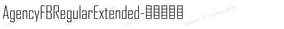 AgencyFBRegularExtended字体转换