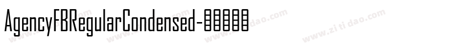 AgencyFBRegularCondensed字体转换