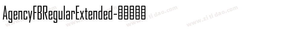 AgencyFBRegularExtended字体转换