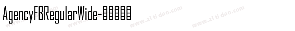 AgencyFBRegularWide字体转换