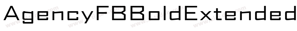 AgencyFBBoldExtended字体转换