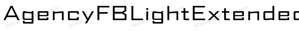 AgencyFBLightExtended字体转换