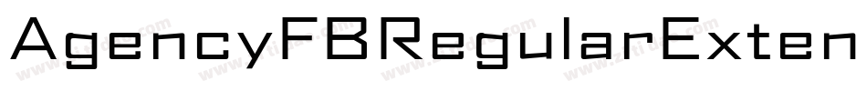 AgencyFBRegularExtended字体转换