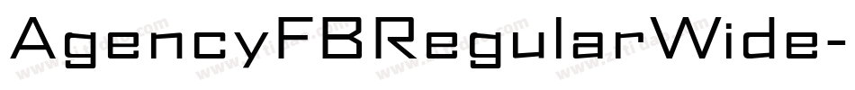 AgencyFBRegularWide字体转换
