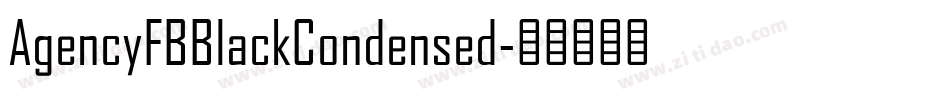 AgencyFBBlackCondensed字体转换