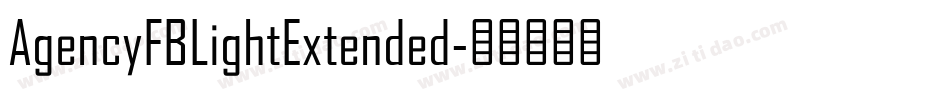 AgencyFBLightExtended字体转换