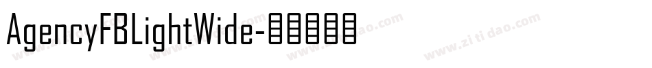 AgencyFBLightWide字体转换