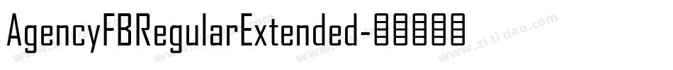 AgencyFBRegularExtended字体转换