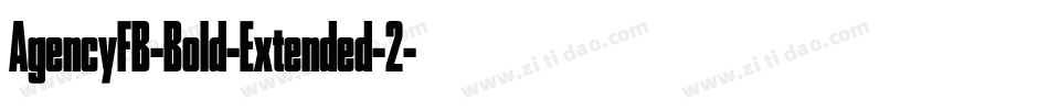 AgencyFB-Bold-Extended-2字体转换