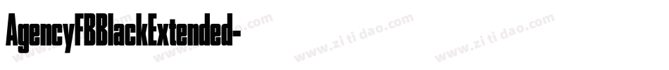 AgencyFBBlackExtended字体转换