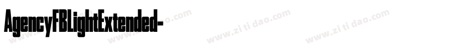 AgencyFBLightExtended字体转换