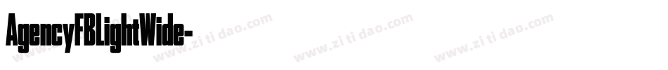 AgencyFBLightWide字体转换