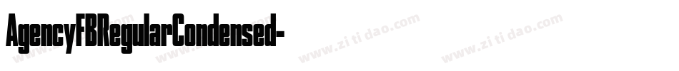 AgencyFBRegularCondensed字体转换