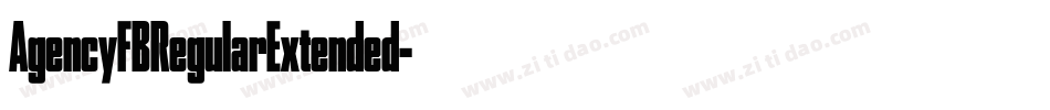 AgencyFBRegularExtended字体转换
