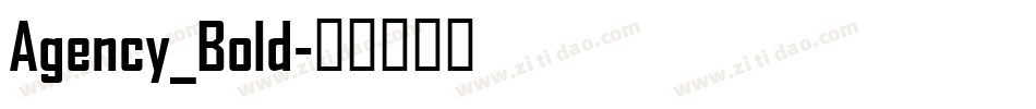 Agency_Bold字体转换