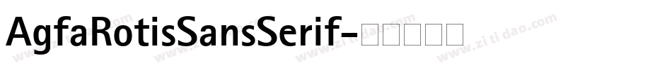 AgfaRotisSansSerif字体转换