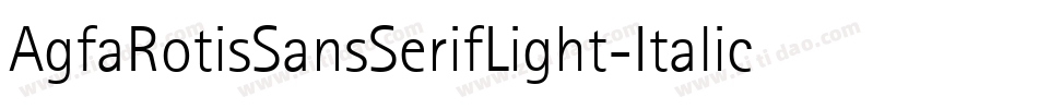 AgfaRotisSansSerifLight-Italic字体转换