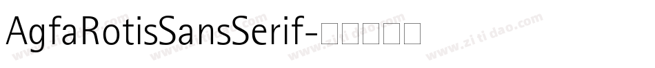 AgfaRotisSansSerif字体转换