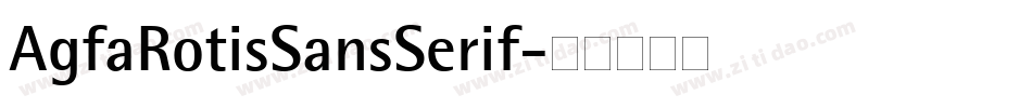 AgfaRotisSansSerif字体转换