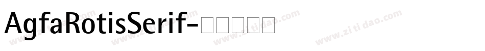 AgfaRotisSerif字体转换