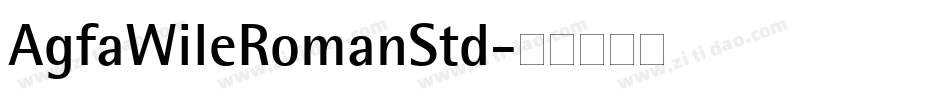 AgfaWileRomanStd字体转换