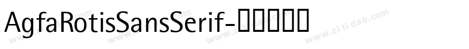 AgfaRotisSansSerif字体转换