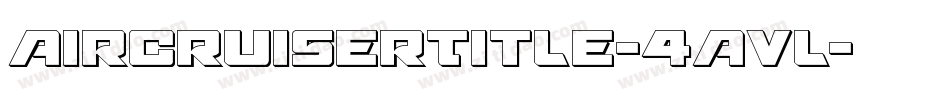 AircruiserTitle-4Avl字体转换
