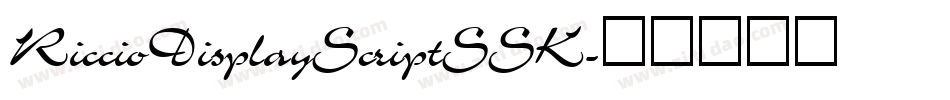 RiccioDisplayScriptSSK字体转换