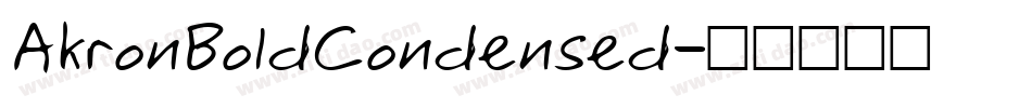 AkronBoldCondensed字体转换