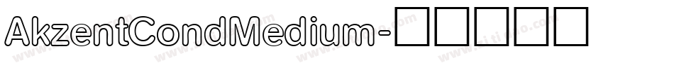 AkzentCondMedium字体转换
