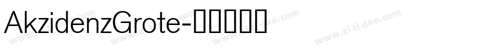 AkzidenzGrote字体转换