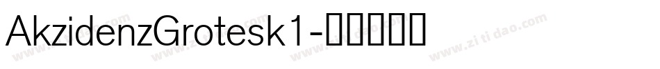 AkzidenzGrotesk1字体转换