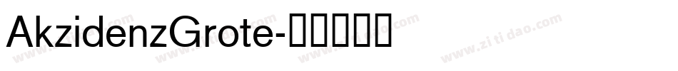 AkzidenzGrote字体转换