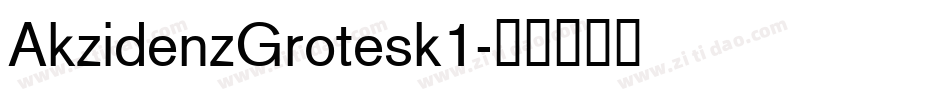 AkzidenzGrotesk1字体转换