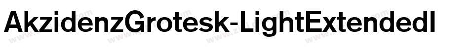 AkzidenzGrotesk-LightExtendedItalic字体转换