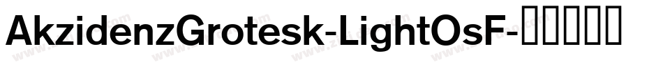 AkzidenzGrotesk-LightOsF字体转换