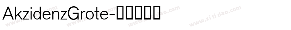 AkzidenzGrote字体转换