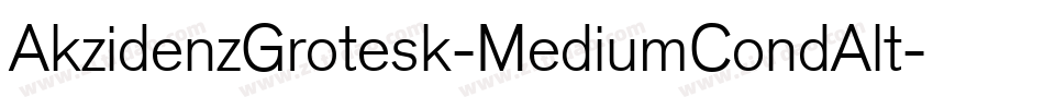 AkzidenzGrotesk-MediumCondAlt字体转换