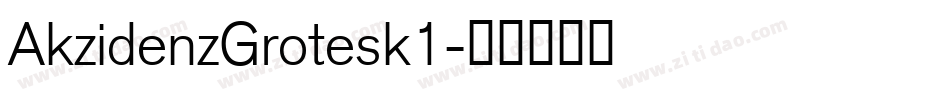 AkzidenzGrotesk1字体转换