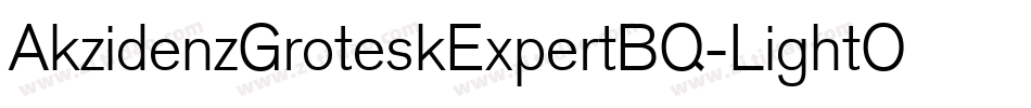 AkzidenzGroteskExpertBQ-LightOsF字体转换