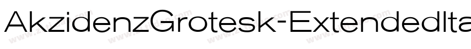 AkzidenzGrotesk-ExtendedItalic字体转换