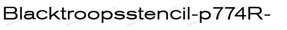 Blacktroopsstencil-p774R字体转换