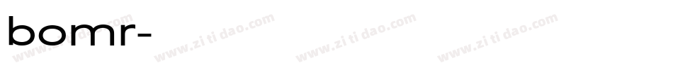 bomr字体转换