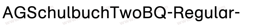 AGSchulbuchTwoBQ-Regular字体转换