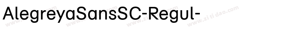 AlegreyaSansSC-Regul字体转换