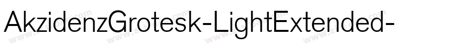 AkzidenzGrotesk-LightExtended字体转换